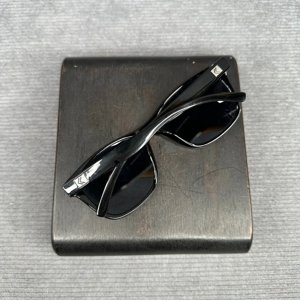 KREEDOM Region Sunglasses Black Plastic Frame Dark Tinted Lenses Logo Detail Y2k
